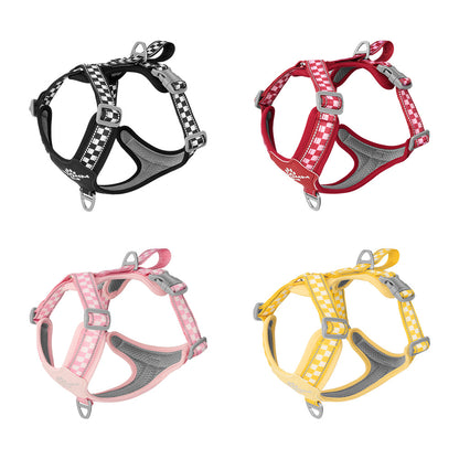 Checkerboard Reflective Dog Harness