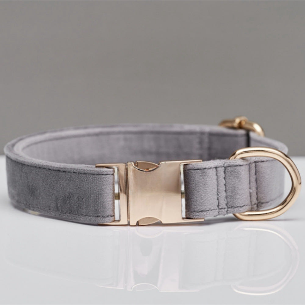 Personalized Velvet Collar & Leash Set