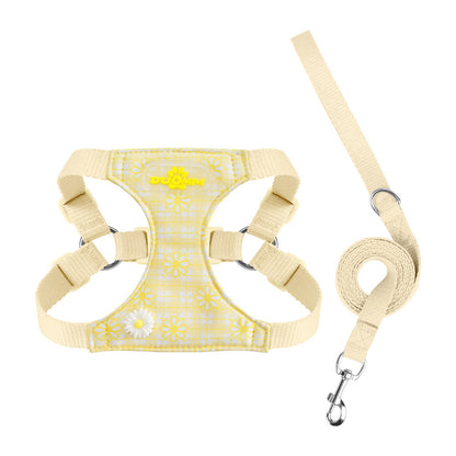 Daisy Plaid Harness & Leash Set