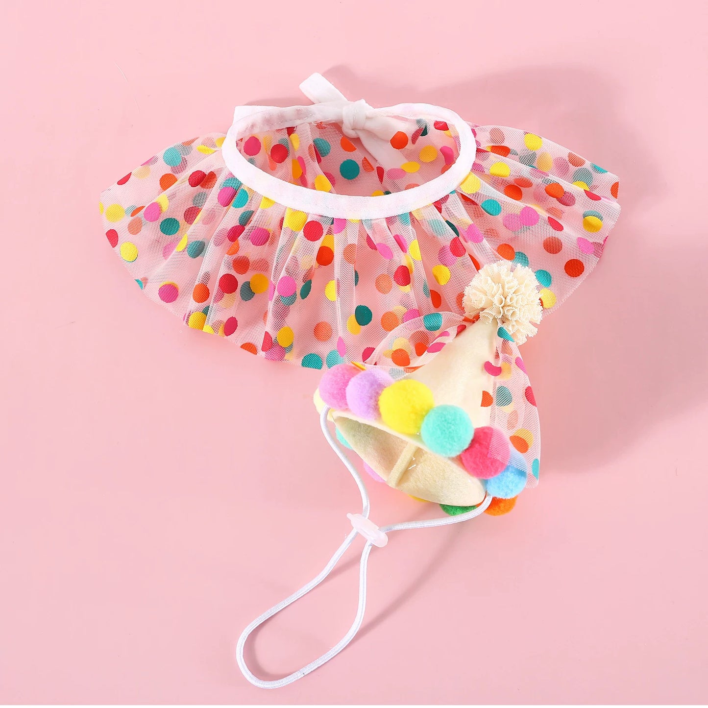 Colorful Polka Dot Dog Accessory Set for Dogs – Colorful