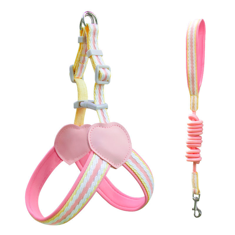 Striped Neoprene Harness & Leash Set