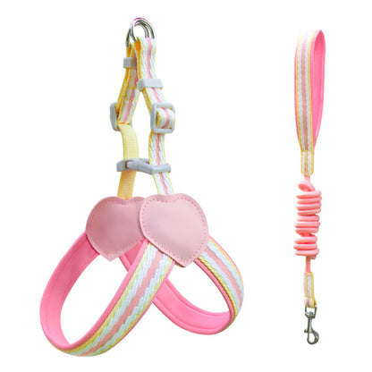 Striped Neoprene Harness & Leash Set