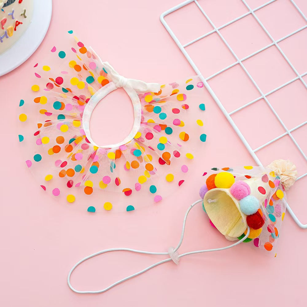 Colorful Polka Dot Dog Accessory Set for Dogs – Colorful