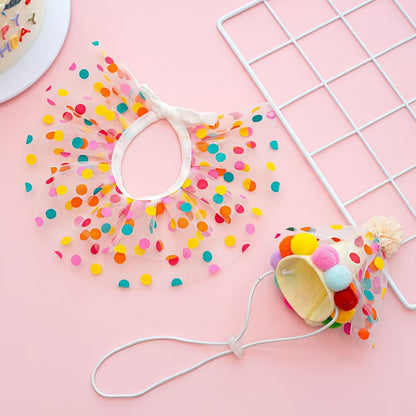 Colorful Polka Dot Dog Accessory Set for Dogs – Colorful