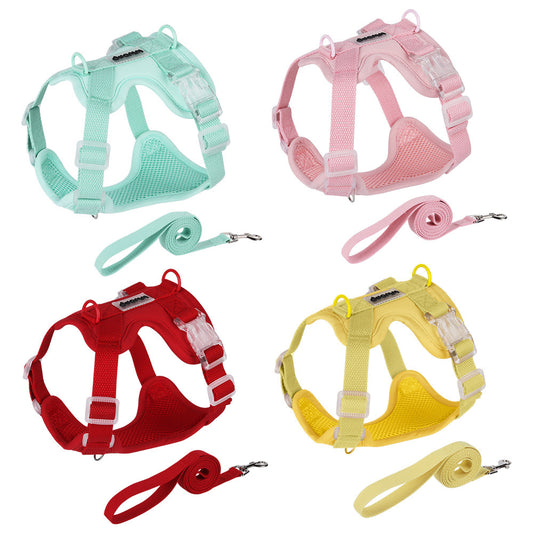 Breathable Mesh Harness & Leash Set