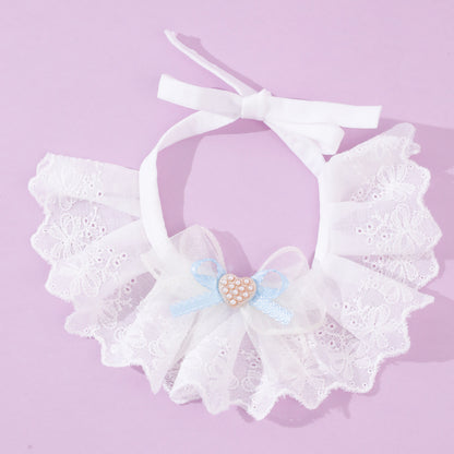 Lace Bow Dog Necklace