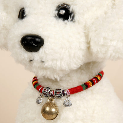 Ethnic Woven Dog Collar for Dogs – Multicolor