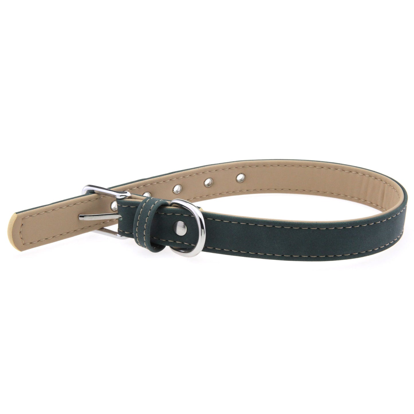Matte PU Leather Dog Collar