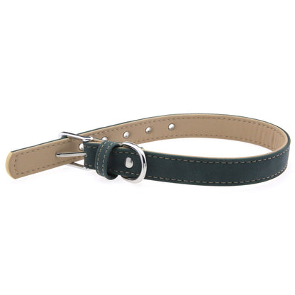 Matte PU Leather Dog Collar