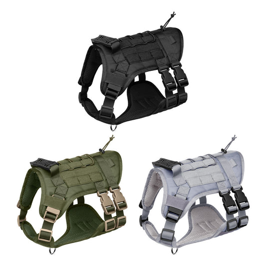 Tactical Dog Harness, Leash & Pouch Set