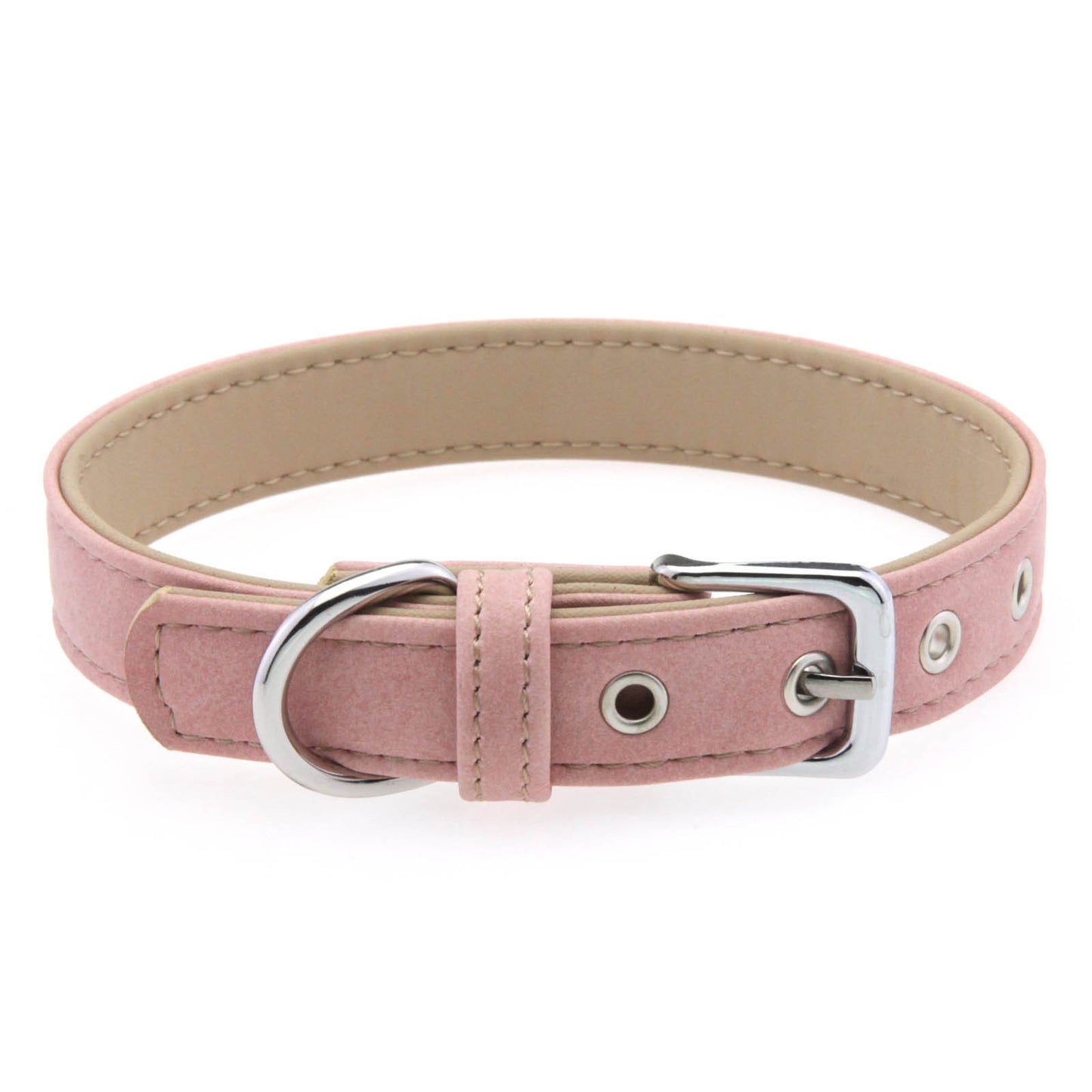 Matte PU Leather Dog Collar