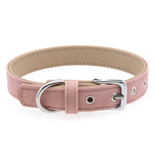 Matte PU Leather Dog Collar