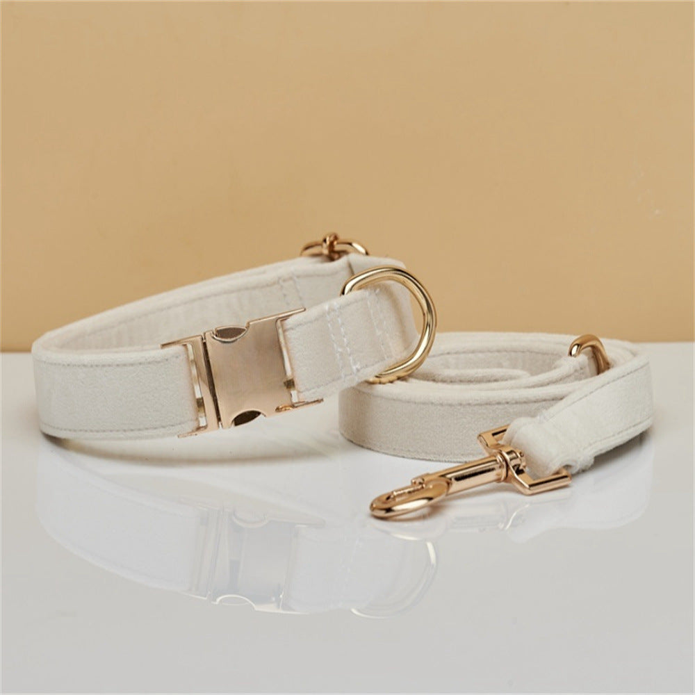 Personalized Velvet Collar & Leash Set