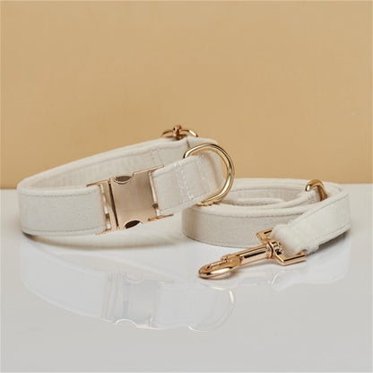 Personalized Velvet Collar & Leash Set