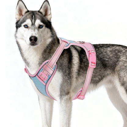 Striped Contrast Vest Dog Harness for Dogs – Pink