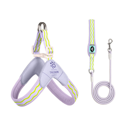 Wave Pattern Harness & Leash Set