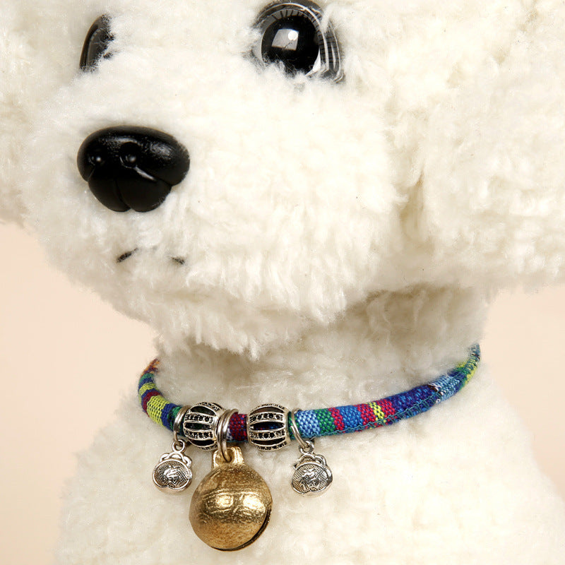 Ethnic Woven Dog Collar for Dogs – Multicolor