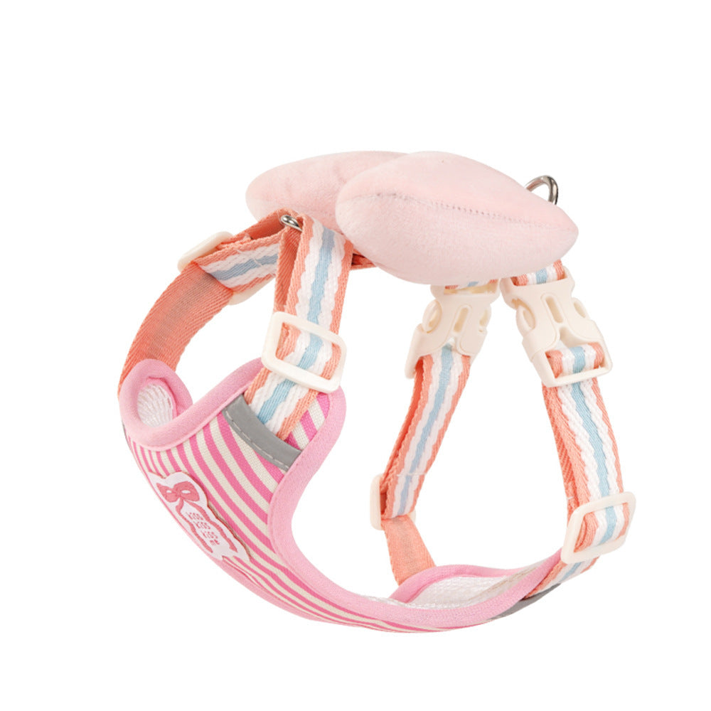 Striped Bowtie Vest Harness for Dogs