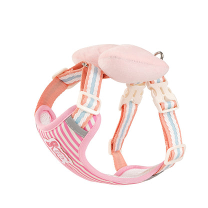 Striped Bowtie Vest Harness for Dogs