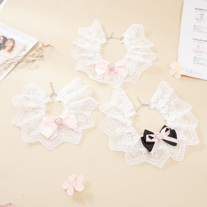 Lace Heart Dog Necklace