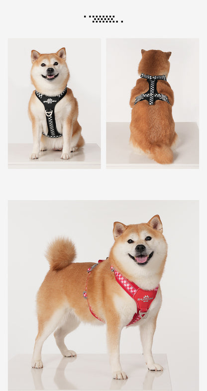 Checkerboard Reflective Dog Harness