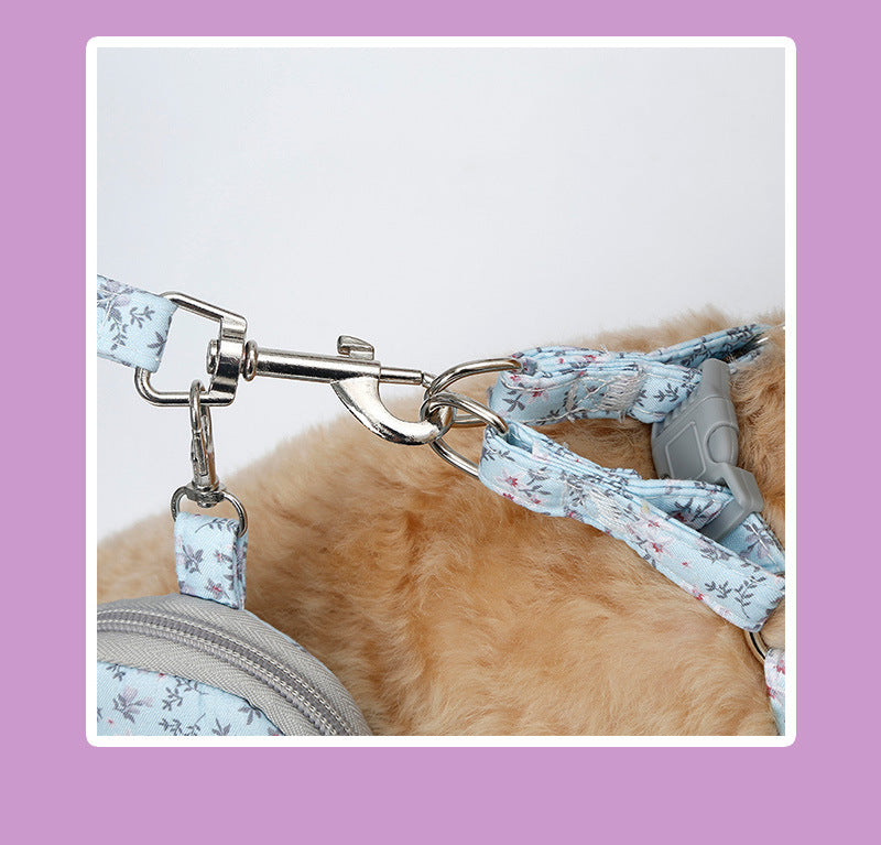 Floral Harness Set for Dogs – Pink