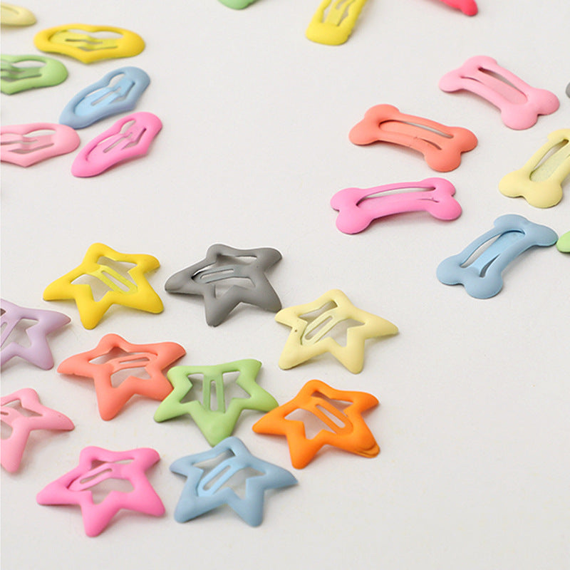 Matte Colorful Hair Clips Set – Multi