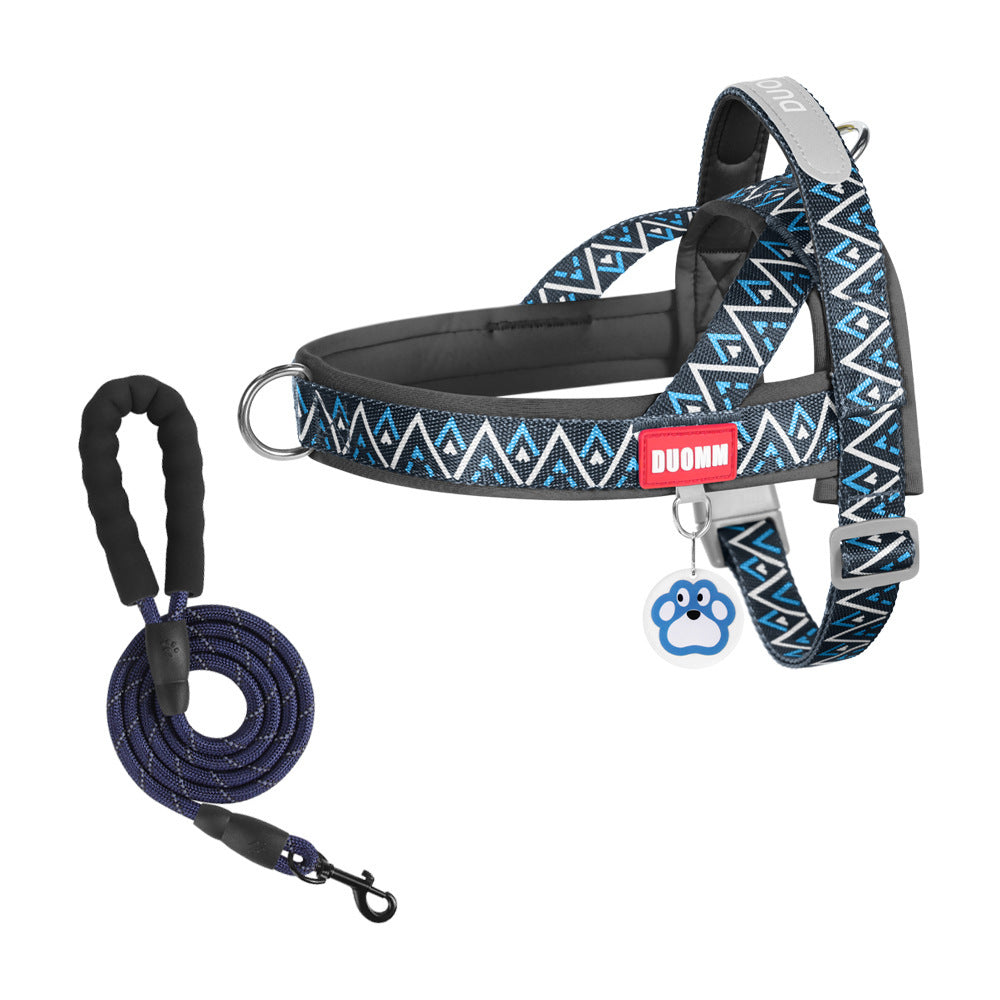 Geometric Reflective Harness & Leash Set