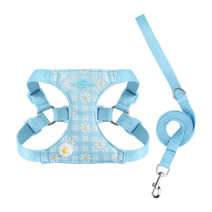 Daisy Plaid Harness & Leash Set