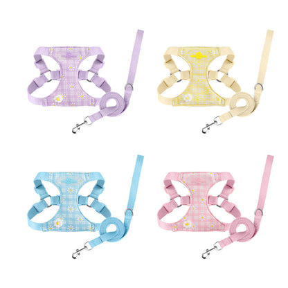 Daisy Plaid Harness & Leash Set