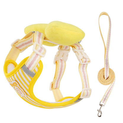 Striped Bowtie Vest Harness for Dogs