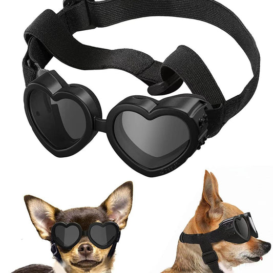 Heart Shaped Foldable Sunglasses for Dogs – Pink