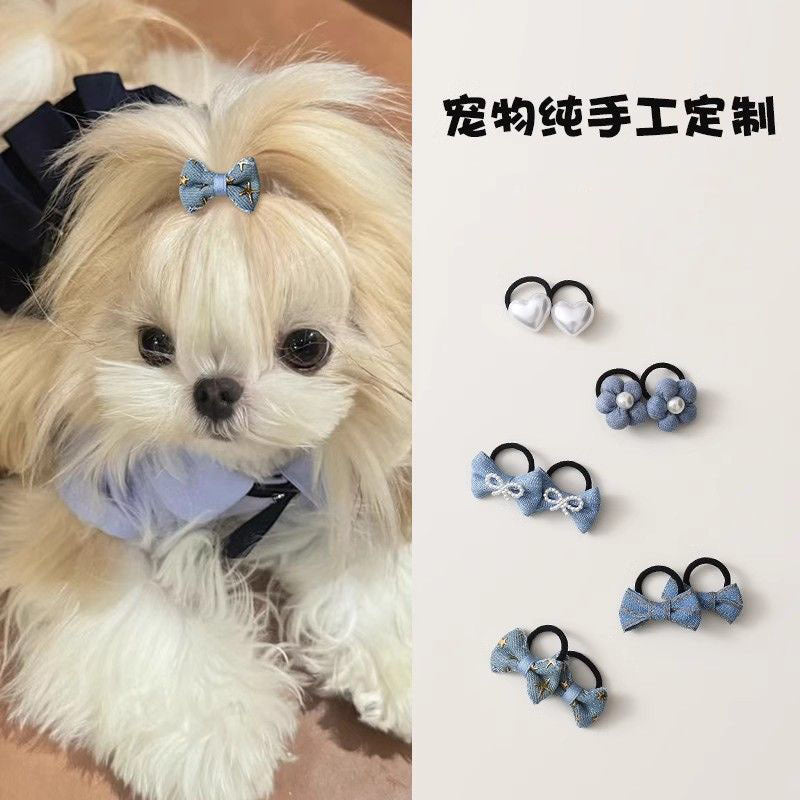 Handmade Fabric Dog Bow