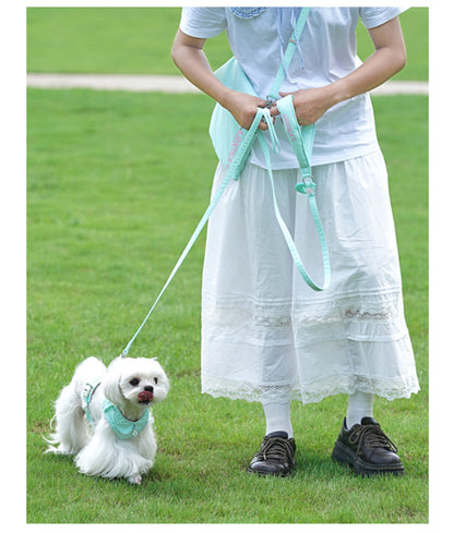 Floral Harness, Leash & Bag Set