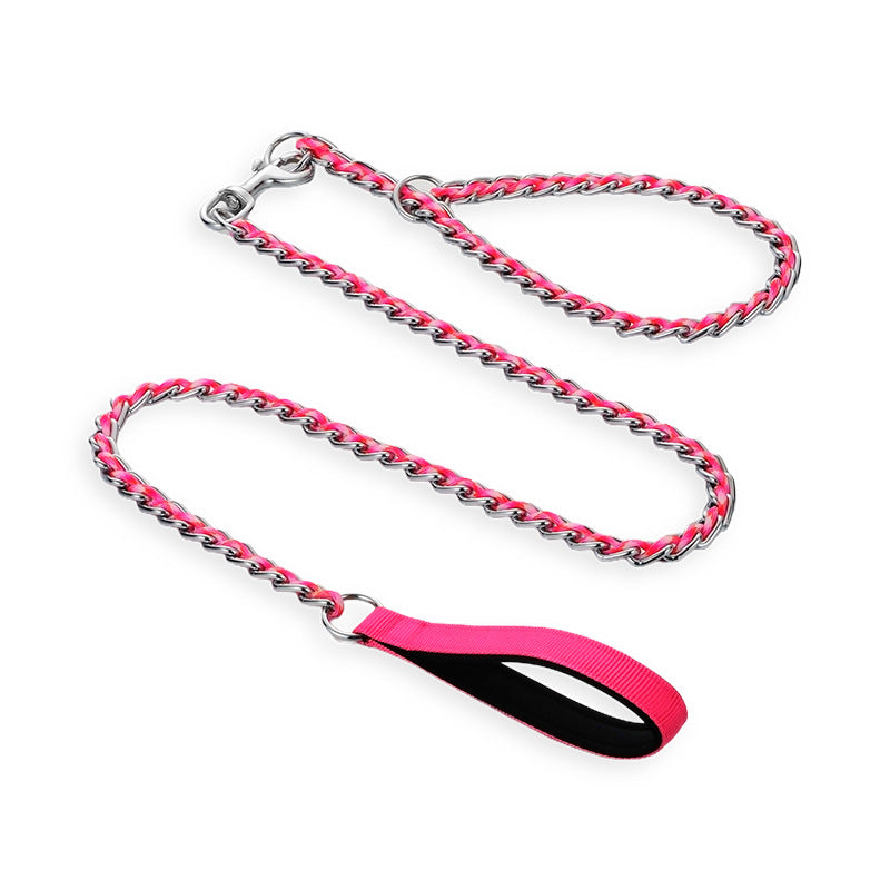 Colorful Braided P-Chain Dog Leash