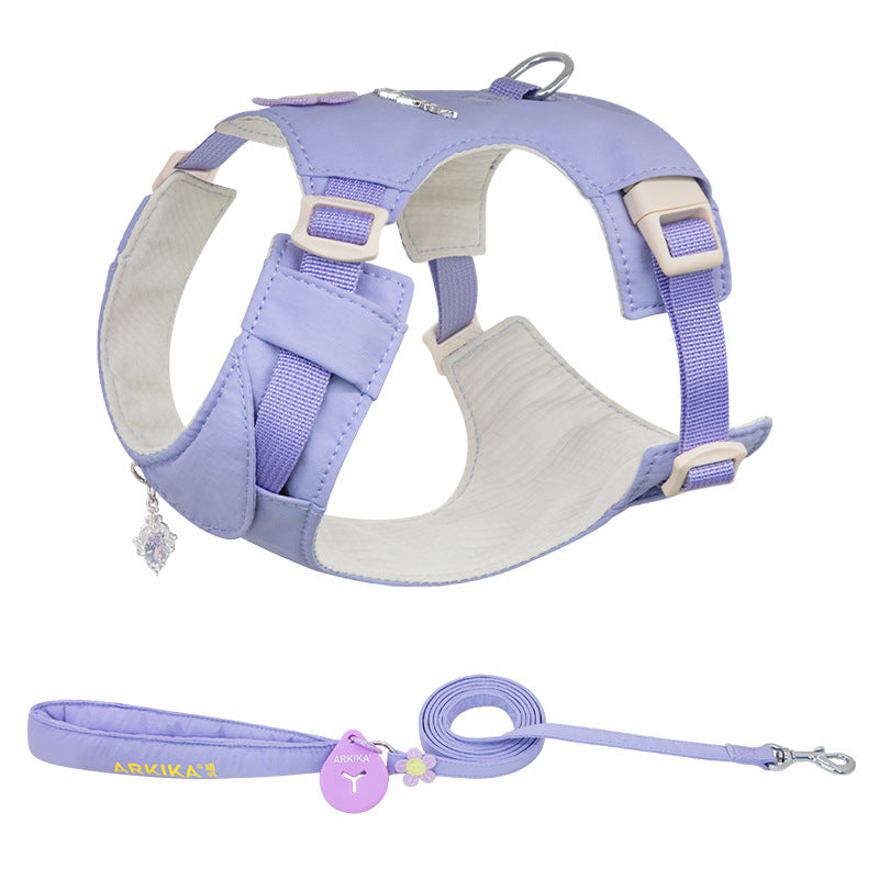 Floral Harness, Leash & Bag Set