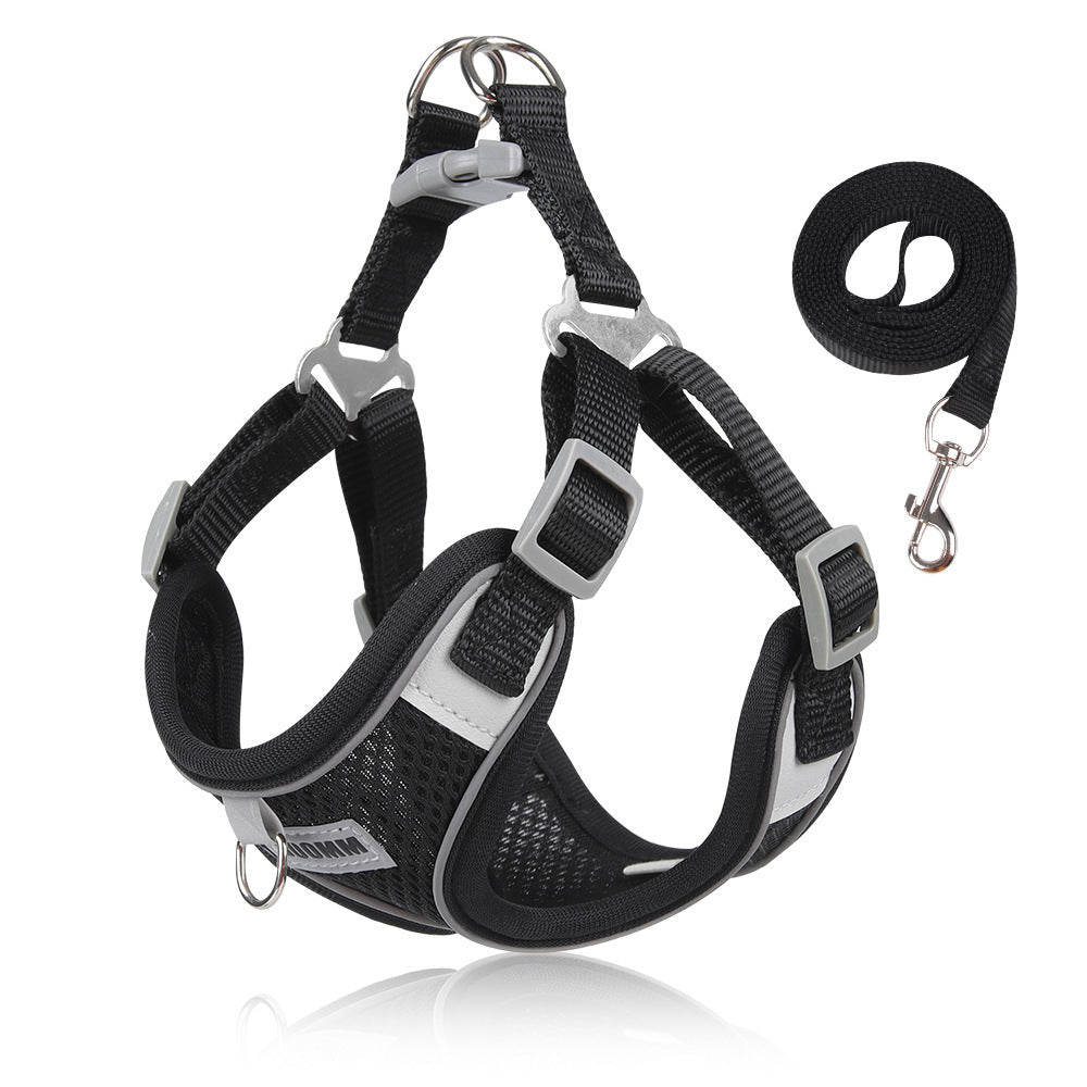 Breathable Mesh Harness & Leash Set