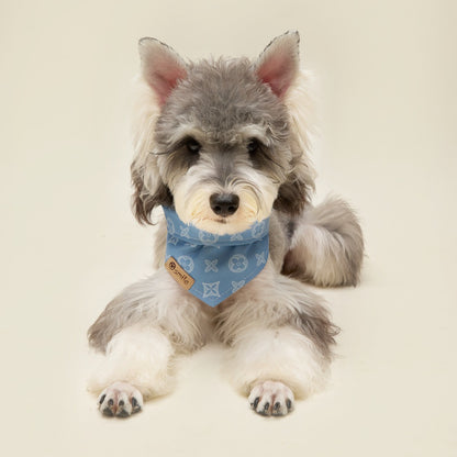 Monogram Dog Bandana for Dogs – Blue
