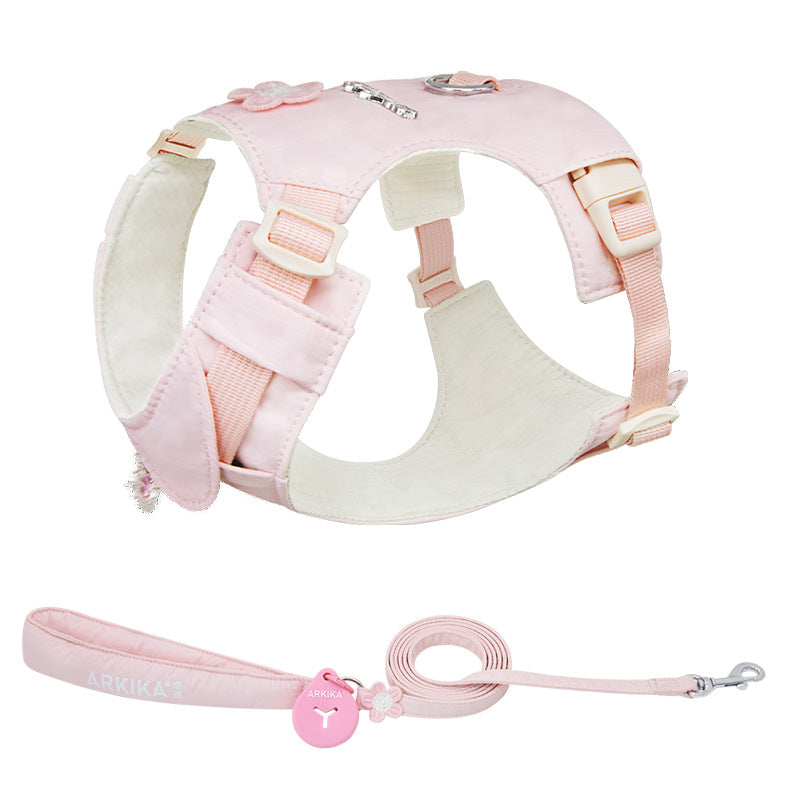 Floral Harness, Leash & Bag Set