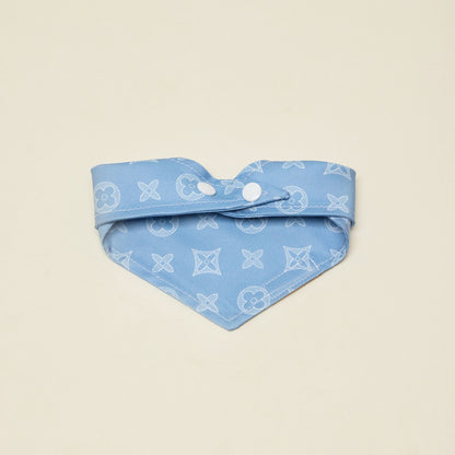 Monogram Dog Bandana for Dogs – Blue