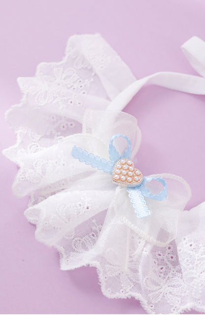 Lace Bow Dog Necklace