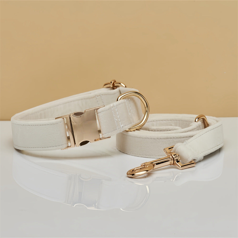 Personalized Velvet Collar & Leash Set