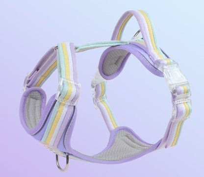 Macaron Striped Dog Harness for Dogs – Multicolor