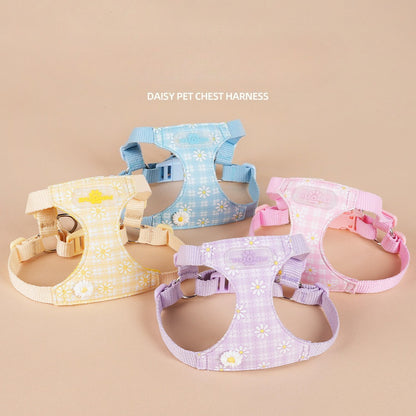 Daisy Plaid Harness & Leash Set
