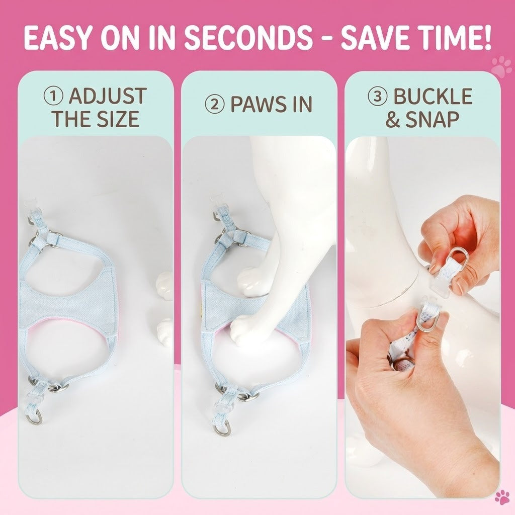 Macaron Candy Harness & Leash Set