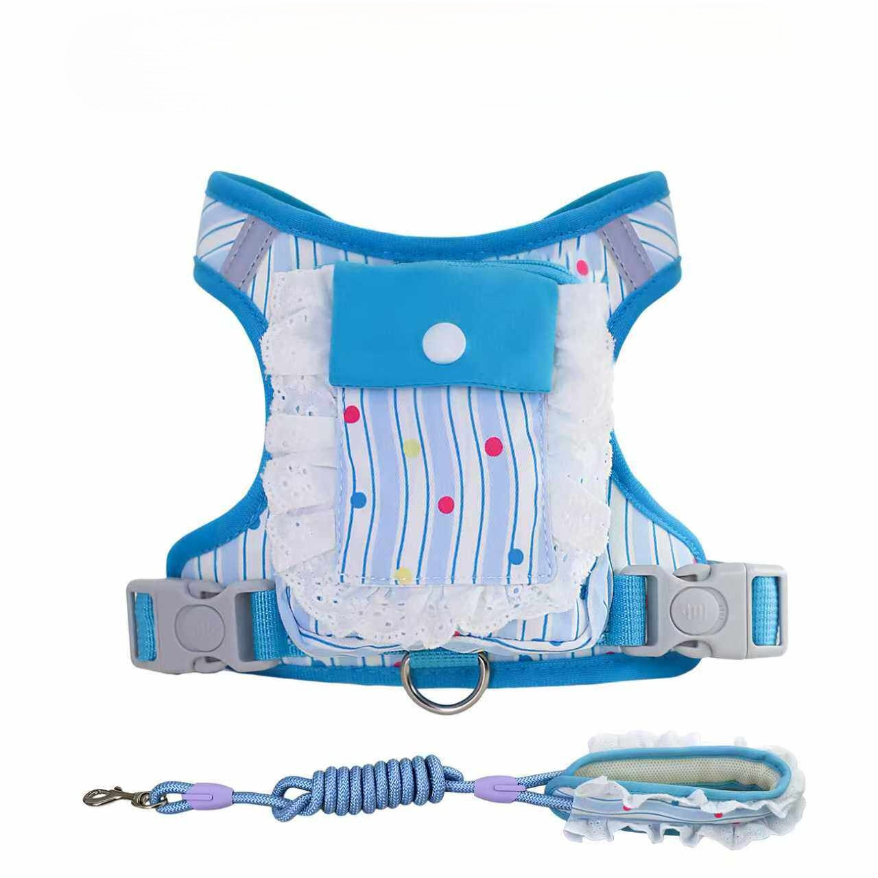 Ruffle Backpack Harness & Leash Set