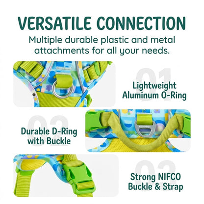 Reflective Patterned Dog Harness