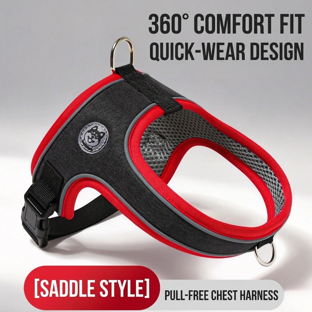 Reflective Saddle Harness & Leash Set