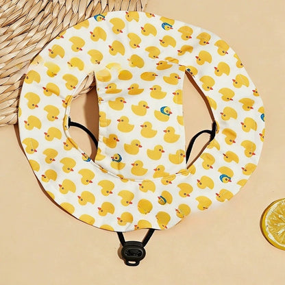 Duck Print Dog Hat – Yellow