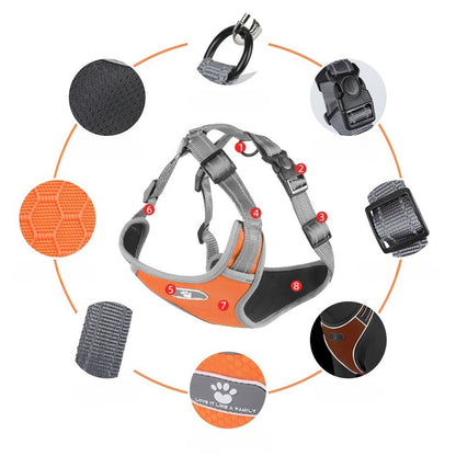 Reflective Mesh Dog Harness
